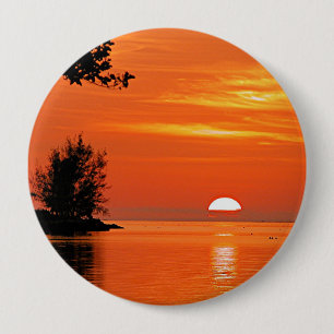 Badge Rond 10 Cm Coucher de soleil à Key West, Floride