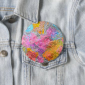 Badge Rond 10 Cm Couleurs Abstraites (En situation)