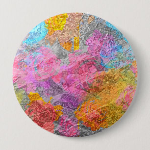 Badge Rond 10 Cm Couleurs Abstraites