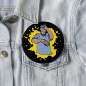 Badge Rond 10 Cm Coup sec et dur de Hiphop (En situation)