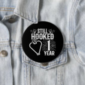 Badge Rond 10 Cm Couples mariés 1 an (En situation)