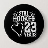 Badge Rond 10 Cm Couples mariés 23 ans (Devant)