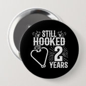 Badge Rond 10 Cm Couples mariés 2 ans (Devant & derrière)