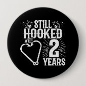 Badge Rond 10 Cm Couples mariés 2 ans (Devant)