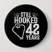 Badge Rond 10 Cm Couples mariés 42e anniversaire mariés 42 ans (Devant)