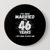 Badge Rond 10 Cm Couples mariés 46 ans drôle 46ème anniversaire (Devant)