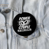 Badge Rond 10 Cm Couples mariés 60e Anniversaire Fort de 60 ans (En situation)