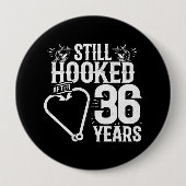 Badge Rond 10 Cm Couples mariés à 36 ans (Devant)