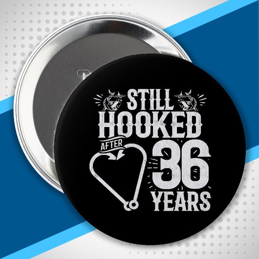 Badge Rond 10 Cm Couples mariés à 36 ans