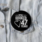 Badge Rond 10 Cm Couples mariés à l'occasion du 47e anniversaire de (En situation)