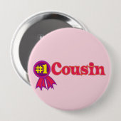 Badge Rond 10 Cm Cousin N°1 (Devant & derrière)