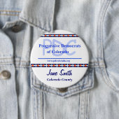 Badge Rond 10 Cm Coutume 4" bouton de PDC (En situation)