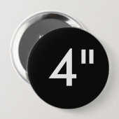 Badge Rond 10 Cm Coutume 4" modèle rond énorme de blanc de bouton (Devant & derrière)