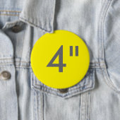 Badge Rond 10 Cm Coutume 4" modèle rond énorme de blanc d'insigne (En situation)