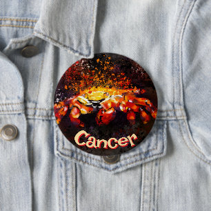Badge Rond 10 Cm Crabe Nautique Plage Cancer Personnalisé