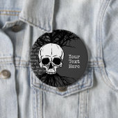 Badge Rond 10 Cm Crâne (En situation)