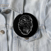 Badge Rond 10 Cm Crâne noir (En situation)