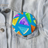 Badge Rond 10 Cm Création de Motif de pastèque 10 (En situation)