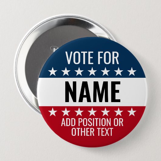 Badge Rond 10 Cm Créez votre propre conception électorale - Campagn (Devant & derrière)