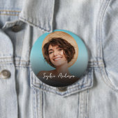 Badge Rond 10 Cm Créez votre propre photo et nom 4boutons (En situation)
