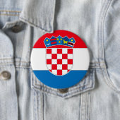 Badge Rond 10 Cm Croatie (En situation)