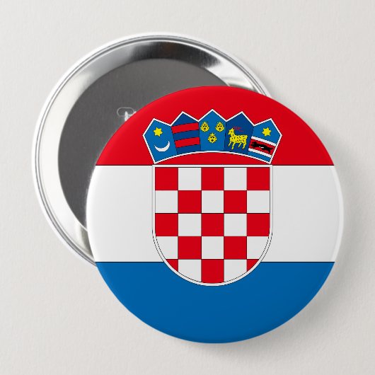 Badge Rond 10 Cm Croatie (Devant & derrière)