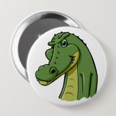 Badge Rond 10 Cm Crocodile de bande dessinée (Devant & derrière)