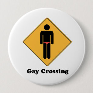 Badge Rond 10 Cm Croisement gai