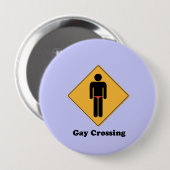 BADGE ROND 10 CM CROISEMENT GAI (Devant & derrière)