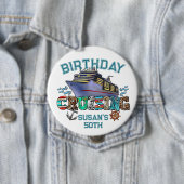 Badge Rond 10 Cm Croisière d'anniversaire personnalisée (En situation)