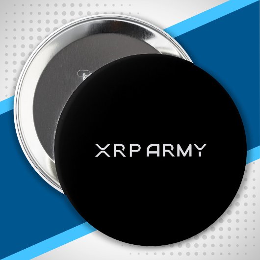 Badge Rond 10 Cm Cryptomonnaie Mème XRP Army Quote Hodl Crypto