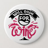 Badge Rond 10 Cm Cuire au vin (Devant)