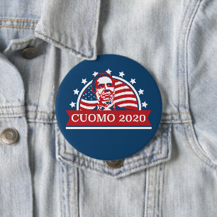 Badge Rond 10 Cm Cuomo 2020   Vote pour le président