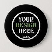 Badge Rond 10 Cm custom, unique, sleek & minimalist (Devant)