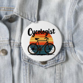 Badge Rond 10 Cm Cycologiste : Energetic Biker Tee - pour le cyclis (En situation)