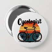Badge Rond 10 Cm Cycologiste : Energetic Biker Tee - pour le cyclis (Devant & derrière)