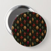 Badge Rond 10 Cm Damassé festif (Devant & derrière)