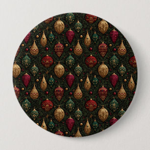 Badge Rond 10 Cm Damassé festif 