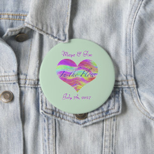 Badge Rond 10 Cm Dans le Flux de l'Amour