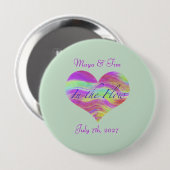 Badge Rond 10 Cm Dans le Flux de l'Amour (Devant & derrière)
