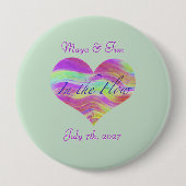 Badge Rond 10 Cm Dans le Flux de l'Amour (Devant)