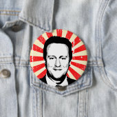 Badge Rond 10 Cm David Cameron (En situation)