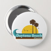Badge Rond 10 Cm Daytona Beach. (Devant & derrière)