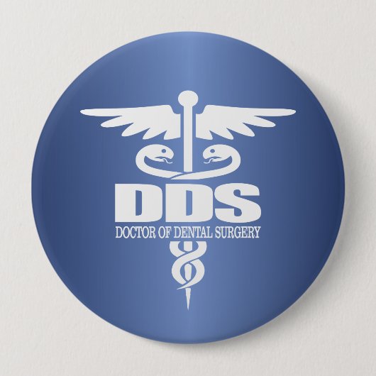 Badge Rond 10 Cm DDS de Caduceus (Devant)