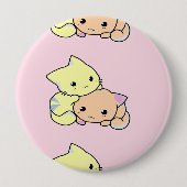 Badge Rond 10 Cm De mignons petits culs roses (Devant)