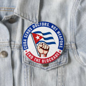 Badge Rond 10 Cm Débloquer Cuba (En situation)