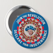 Badge Rond 10 Cm Déclarez votre indépendance (Devant & derrière)
