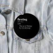 BADGE ROND 10 CM DÉFINITION DE FLEXTING (En situation)