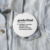 Badge Rond 10 Cm Définition de Genderfluid - termes définis de (En situation)