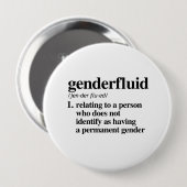 Badge Rond 10 Cm Définition de Genderfluid - termes définis de (Devant & derrière)